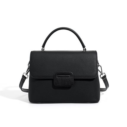 Genuine Leather Women Shoulder Handbags Beach Bag Black