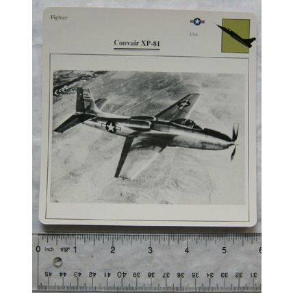 Convair XP-81 - USA - Fighter - Collectors Club Card
