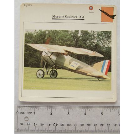 Morane Saulnier A-1 - France - Fighter - Collectors Club Card