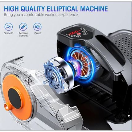 Under Desk Elliptical Pedal Machine, Leg Exerciser, w/ Remote & 12 Settings