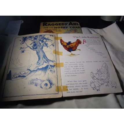 Antique Children's Books! 1928 Little Red Hen & 1944 Raggedy Ann! $38.00 Shipped