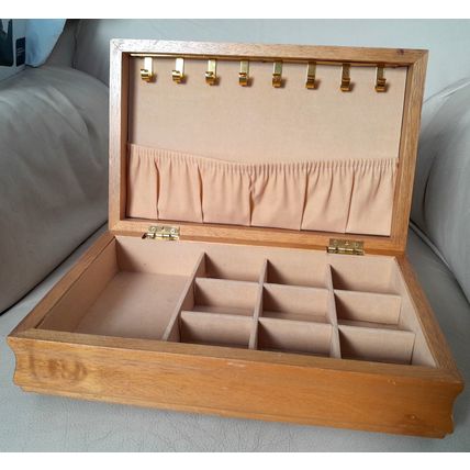 Vintage Wooden Mele Jewellery Box