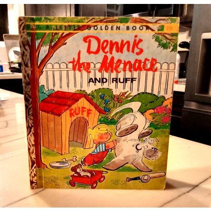 Old Vintage Little Golden Book Dennis The Menace And Ruff (C) Third Edition 1959