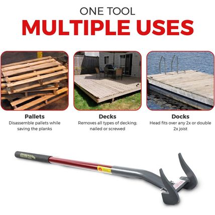 The Original Deck Wrecker Deck Board Removal Tool. Heavy-Duty Professional-Grade