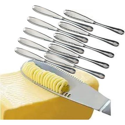 Stainless Steel Butter Spreader, Butter Knife - 3 in 1 Kitchen Gadgets (10 Set)