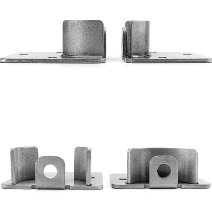 QWORK Heavy Duty Puck Lock and Hasp, 2 Pack High Security Steel Hidden Shackle K