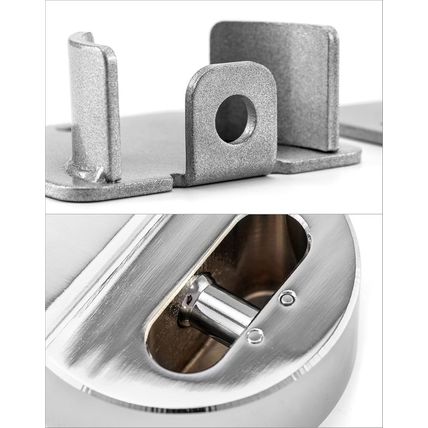 QWORK Heavy Duty Puck Lock and Hasp, 2 Pack High Security Steel Hidden Shackle K