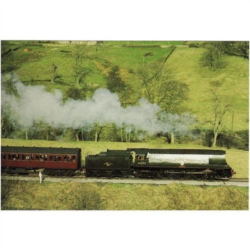 Railway Postcard SR WC 34092 City of Wells West Country Pacific Loco K&WVR -1