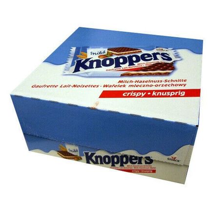 Storck Knoppers German Milk Hazelnut Chocolate Wafer 5 Pack/25 Pics 0.88oz 25g