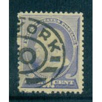 Used 212 1c Benjamin Franklin Barely Clears M01546