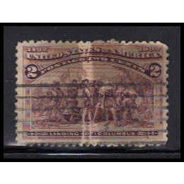 Used 231 2c Landing of Columbus Almost Very Fine K0914