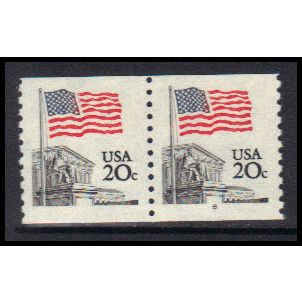 1895a 20c U.S. Flag Very Fine MNH CNP Right 8 KA9449 Not Listed as Wide Block
