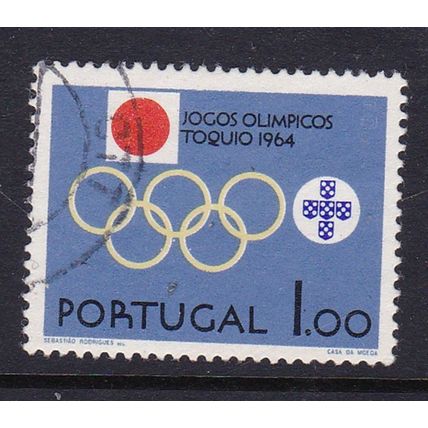 PORTUGAL 1964 OLYMPICS 1E VALUE USED SG1255