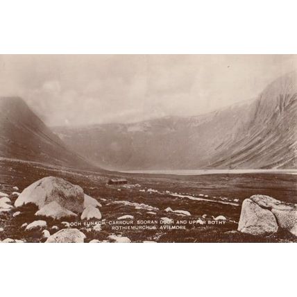 Loch Eunach Antique Real Photo Aviemore Postcard