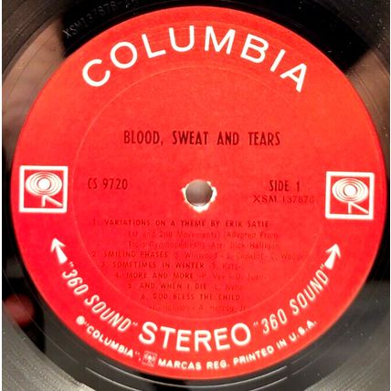 Blood, Sweat & Tears -‎ Blood, Sweat & Tears (Self-Title) 1968 LP Vinyl Record
