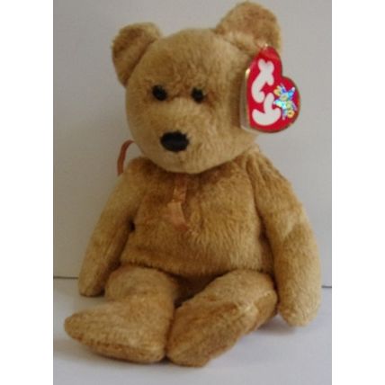 TY BEANIE BABIES ' CASHEW BEAR ' ( 2000 )