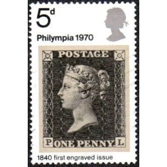 1970 Philympia 70 Stamp Exhibition. 5d Value, Unfranked