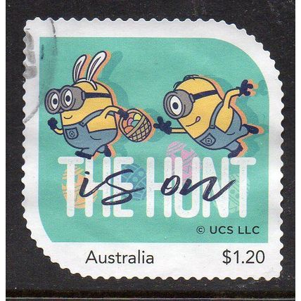 AUSTRALIA: 2023 MINIONS, EASTER EGG HUNT, USED SELF-ADHESIVE MYSTAMP. 21/22