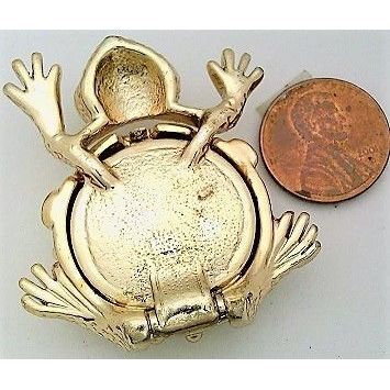 Vintage Gold Tone Collectible Frog Perfume Sachet