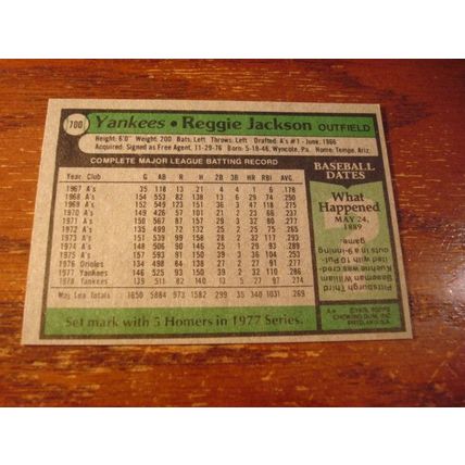 1979 Topps, REGGIE JACKSON, Yankees, #700