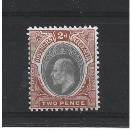 SouthernNigeria.SG23 2d Grey-Black and Chestnut.Mounted Mint.Nov24