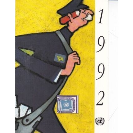 United Nations 1992 Seasons Greetings Card VGC