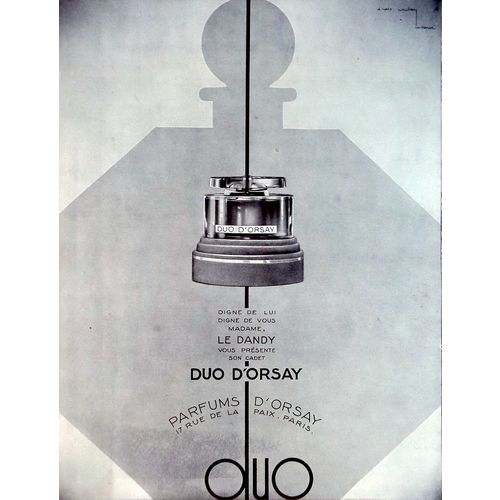 1930s Art Deco Duo D'Orsay Perfume Advertisement print Ad Cosmetics Decor Gift