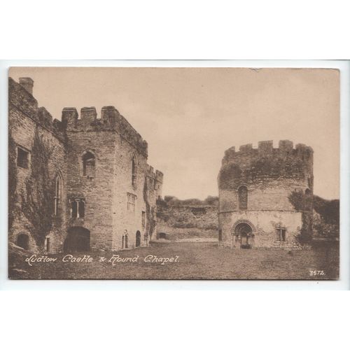 Ludlow Castle & Round Chapel Shropshire Postcard 3572