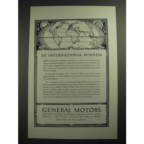 1927 General Motors Ad - An International Business