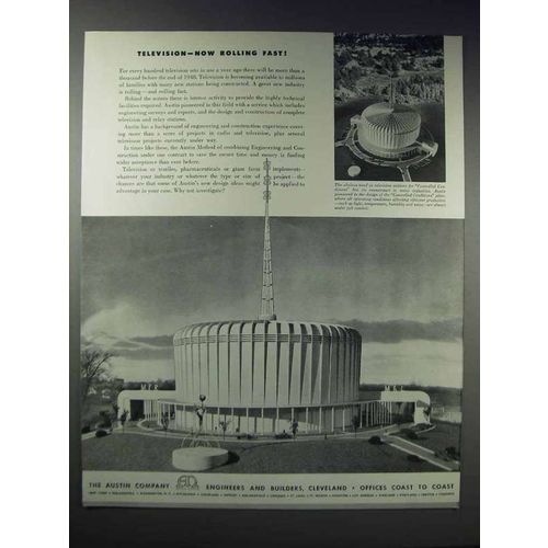 1948 The Austin Company Ad - Television Rolling Fast