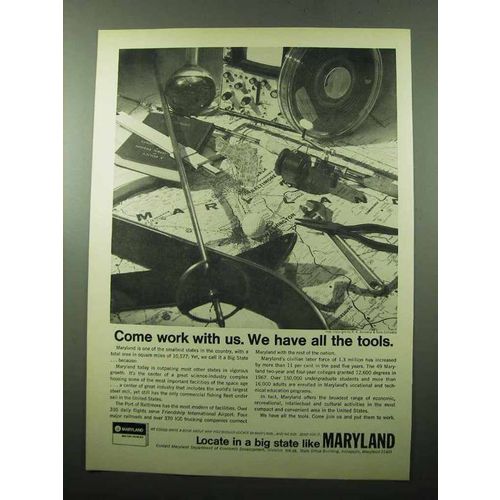 1969 Maryland Department of Economic Development Ad - Tools