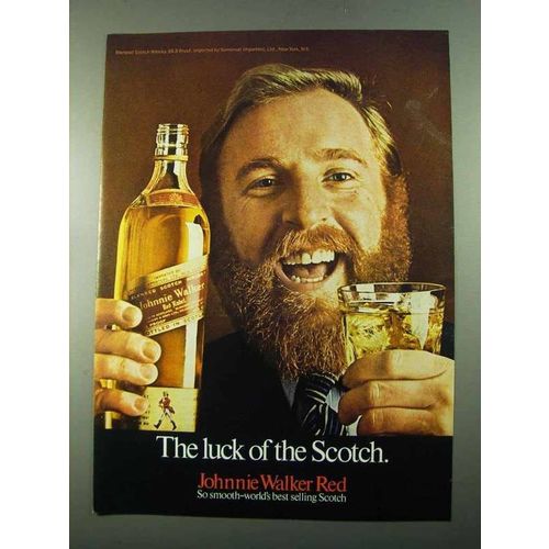 1969 Johnnie Walker Red Label Scotch Ad - The Luck