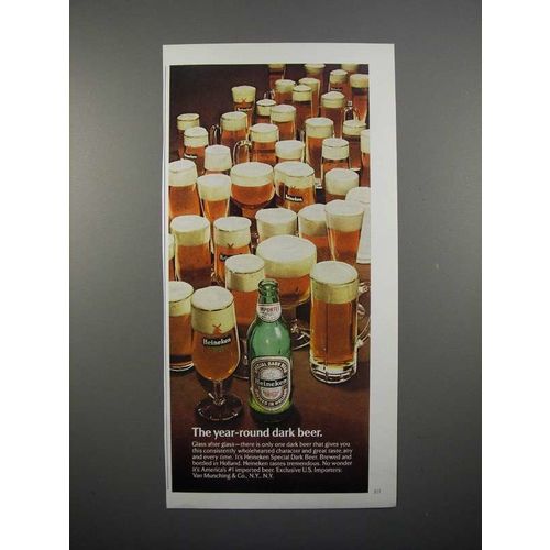 1976 Heineken Special Dark Beer Ad - Year-Round