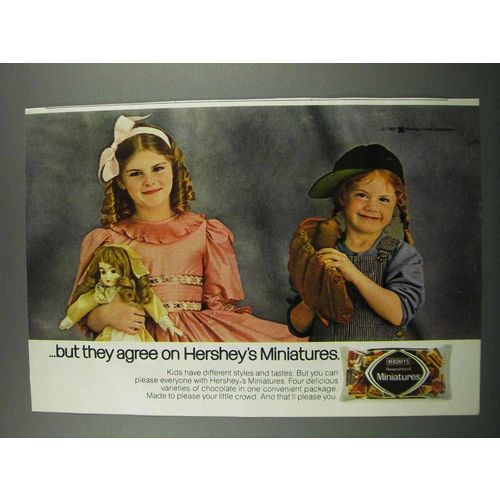 1983 Hershey's Miniatures Chocolate Ad - They Agree