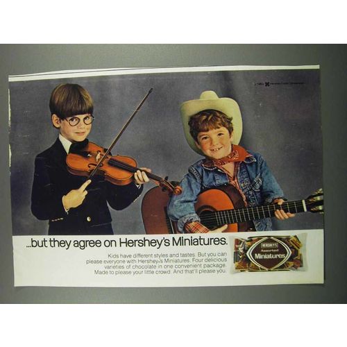 1983 Hershey's Miniatures Chocolate Ad