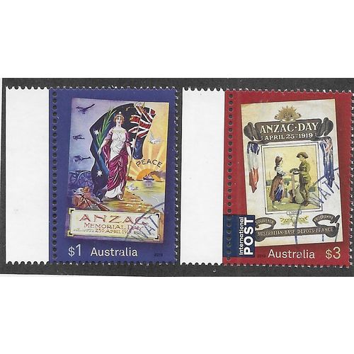 AUS 2019 (SET) 'ANZAC DAY' (2v) FINE USED (EBID62-937)