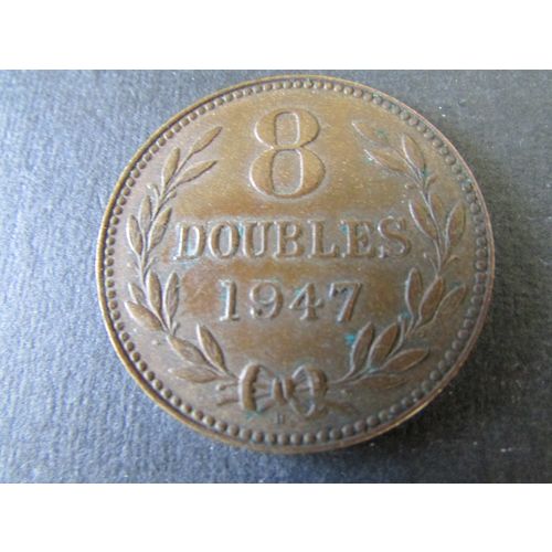 1947 H GUERNESEY 8 DOUBLES FREE POST. AAZ