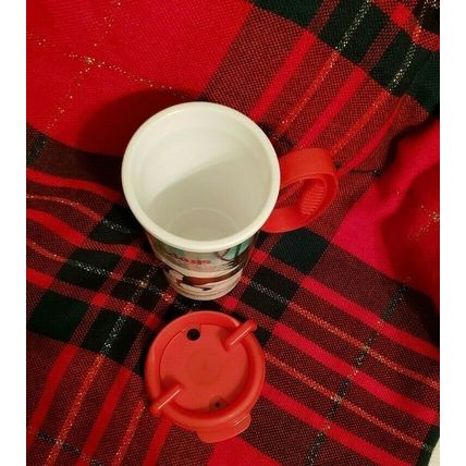 DISNEYLAND CHRISTMAS TRAVEL MUG CUP W/ LID MICKEY ON SLEIGH W/ HORSE~NEW~2019