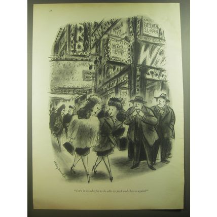 1946 Cartoon by Whitney Darrow, Jr. - wonderful to be able to pick and choose