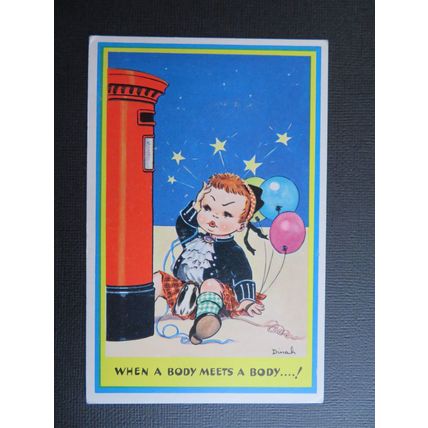 When A Body.... Artist Signed Dinah Postcard