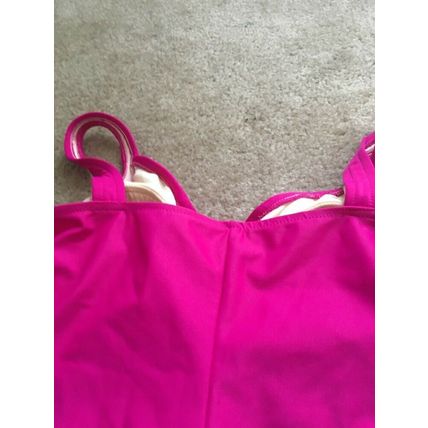 1 Pc Faded Glory Women's Pink Embellished Swim Bathing Suit Size Small