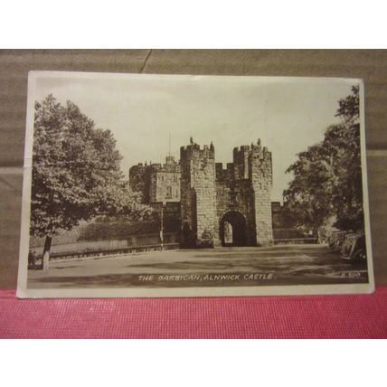 THE BARBICAN, ALNWICK CASTLE, NORTHUMBERLAND used postcard 1954 pm =