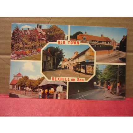 multiview, OLD TOWN, BEXHILL-ON-SEA, SUSSEX. unused postcard =