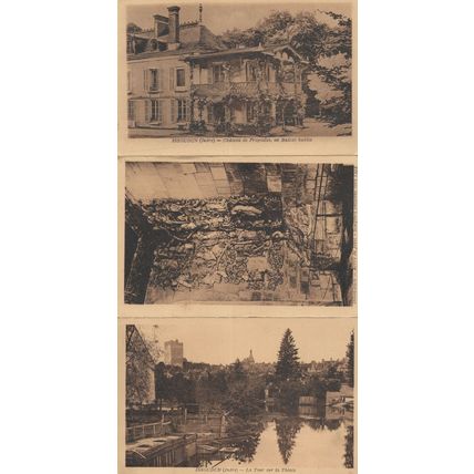 Issoudun Issoundun Chateau 3x Antique French Rare Postcard s