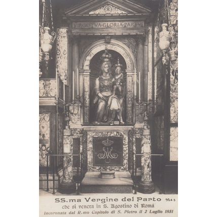 SS Ma Vergine Del Parto An Augustino Di Roma Rome Postcard