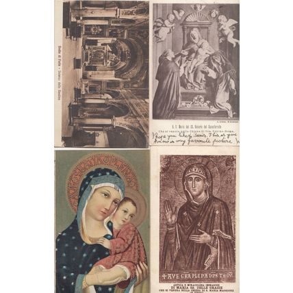 BV Maria Del SS Rosario Delle Grazie Tivoli 4x Postcard s