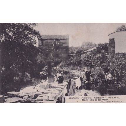 Pontevedra Rio De Los Gafos Spanish Old Crafts Workers Postcard