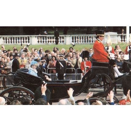 Princess Diana at 1982 Trooping The Colour Royal Ceremony Postcard
