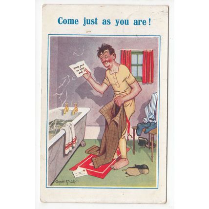 Come Just as You Are Donald Mcgill Postcard 1935 Comic Funny