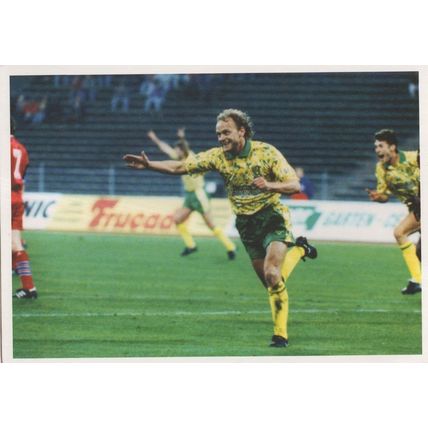Norwich FC vs Bayern Munich 1993 Football UEFA Cup Opening Goal Postcard